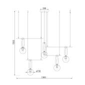 Подвесная люстра Globo Adara 15462H1