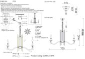 Подвесная люстра Crystal Lux AURELIO SP8 GOLD+CHROME/TRANSPARENT