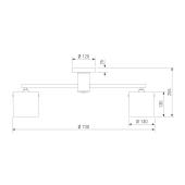 Потолочная люстра Eurosvet Glimmer 501001/8 черный жемчуг a072605