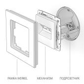 Розетка двойная с заземлением Werkel слоновая кость W1172003 4690389155840