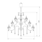 Подвесная люстра Ambiente Alicante 8888/6+6 AB Leaf Crystal