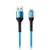 Дата-кабель Smartbuy USB-8 pin, в коробке, SPIRAL, 1 метр, синий (ik-512spbox blue)