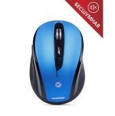 Мышь беспроводная беззвучная Smartbuy 612AG синяя, Blue LED (SBM-612AG-BK)/40/