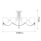 Потолочная люстра Escada Crown 1113/7PL Chrome