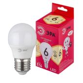 Лампочка светодиодная ЭРА RED LINE LED P45-6W-827-E14 R теплый белый свет