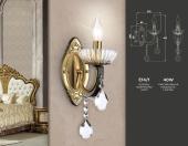 Бра Crystal Lux FELIZ AP1 BRONZE/WHITE