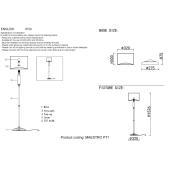 Торшер Crystal Lux Maestro PT1 Gold
