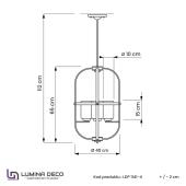 Подвесная люстра Lumina Deco Monterey LDP 1141-4 BK+MD