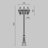 Садово-парковый светильник Maytoni Novara O026FL-03B