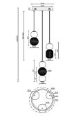 Подвесная светодиодная люстра Maytoni Drop MOD273PL-L33G3K