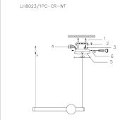 Подвесной светодиодный светильник Lumien Hall Greniya LH8023/1PC-CR-WT