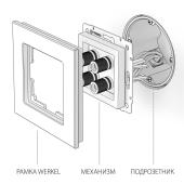 Розетка Ethernet RJ-45 перламутровый рифленый WL13-RJ-45 4690389124310