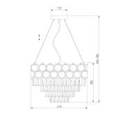 Подвесная люстра Eurosvet Ariana 10124/5 хром/прозрачный хрусталь Strotskis Smart