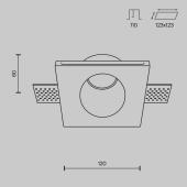 Встраиваемый светильник Maytoni Gyps DL001-1-01-W