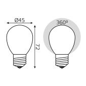 Лампа светодиодная филаментная Gauss E27 4,5W 2700К матовая 1055215