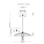 Подвесной светильник Lucia Tucci Ashanti 1258.1