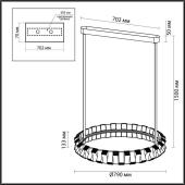 Подвесной светодиодный светильник Odeon Light Asturo 4993/80L