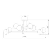 Потолочная люстра IMEX MD.4508-5-S BK+FGD