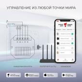 Сенсорный выключатель одноклавишный Wi-Fi Werkel с подсветкой черный W4510108 4690389171253