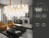 Подвесная люстра Crystal Lux AURELIO SP6 GOLD+CHROME/TRANSPARENT