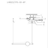 Подвесной светодиодный светильник Lumien Hall Greniya LH8023/1PD-GD-WT