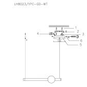 Подвесной светодиодный светильник Lumien Hall Greniya LH8023/1PC-GD-WT