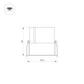 Встраиваемый светодиодный светильник Arlight MS-Atlas-Built-R66-15W Warm3000 037185