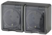 Розетка ЭРА Эксперт 2х2P+E IP54 16A 250V 11-2403-03