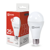 Лампа светодиодная LED-A65-VC 25Вт 230В Е27 4000К 2380Лм IN HOME