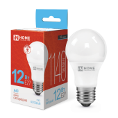 Лампа светодиодная LED-A60-VC 12Вт 230В Е27 6500К 1080Лм IN HOME