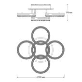 Потолочная светодиодная люстра Escada Albus 10276/5LED APP