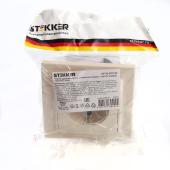 Розетка 2P+PE/USB Stekker Эрна со шторками слоновая кость PST16-9011-02 39237