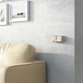 Выключатель двухклавишный Werkel Gallant шампань рифленый W5020010 4690389164149