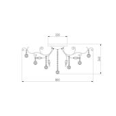 Потолочная люстра Eurosvet 10042/12 античная бронза/прозрачный хрусталь