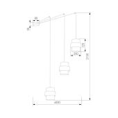 Подвесная люстра TK Lighting 6629 Cono