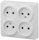 Розетка ЭРА Эксперт 4х2P 16A 250V 11-2210-01