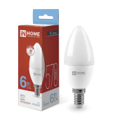 Лампа светодиодная LED-СВЕЧА-VC 6Вт 230В Е14 6500К 540Лм IN HOME