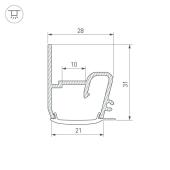 Профиль Arlight Stretch-S-20-Wall-Side-2000 040701