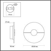 Настенный светодиодный светильник Odeon Light Midcent Naxos 4311/12WL