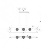 Подвесная светодиодная люстра iLedex Telescope C4774-100 SWH