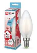 Лампа светодиодная LED-СВЕЧА-deco 5Вт Е14 4000К 450Лм матовая IN HOME