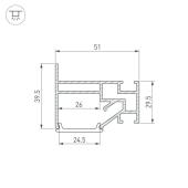 Профиль для натяжного потолка Arlight Stretch-Ceil-Tech-2500 039484