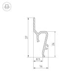 Профиль для натяжного потолка Arlight Stretch-Shadow-Tech-2000 Black 039509