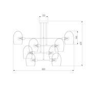 Подвесная люстра Eurosvet Gardie 70141/8 хром