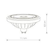 Лампа светодиодная GU10 15W 4000K прозрачная 9831