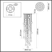 Подвесная светодиодная люстра Odeon Light Crystal 5007/120L