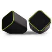 Акустическая система SmartBuy® CUTE, мощность 6Вт, USB, черно-зеленые (SBA-2580)/60