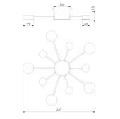 Потолочная светодиодная люстра Eurosvet Nitrino 90242/10 хром