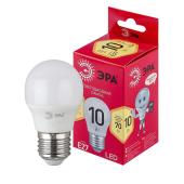 Лампочка светодиодная ЭРА RED LINE LED P45-10W-827-E27 R шар теплый белый свет
