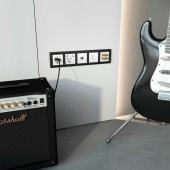 Акустическая розетка Werkel Hammer х4 белый W1285001 4690389163104